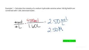 calculate molarity using solute m