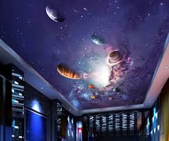 3d Galaxy Ceiling Wallpaper Mural