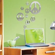 Peace Signs Mirrored Wall Stickers 9