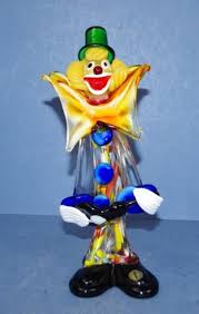 Murano Glass Clown Figurine With