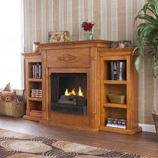 oak electric fireplace tv stand