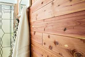 Cedar Plank Bathroom Wall