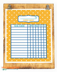 Free Printable Chore Chart For Kids I Should Be Mopping