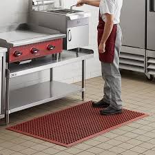 red rubber anti fatigue kitchen mat 1