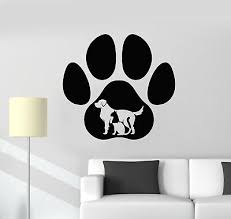 Vinyl Wall Decal Paw Print Animals Dog