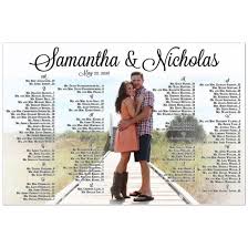Wedding Seating Chart Sign Table Arrangements With Photo