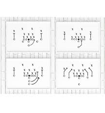 Football Printables Set Of 4 Plays For