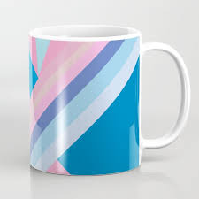 pink blue abstract pattern coffee mug