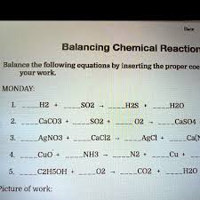 How To Balance Chemical Equations Date