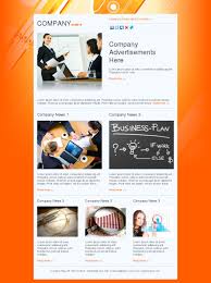 Email Template News Marketing Business Plan Orange Free Sample Pdf