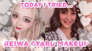 today i tried reiwa gyaru makeup