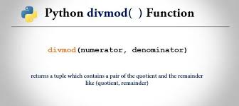 python divmod function with exles