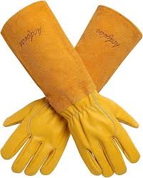cowhide leather work garden gloves