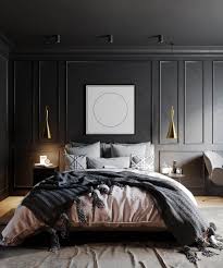 Grey shabby chic bedroom ideas; Masculine Bedroom Ideas Evoking Style Black Bedroom Design Black Bedroom Decor Luxurious Bedrooms