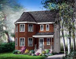 Narrow Lot 2 Story Victorian House Plan