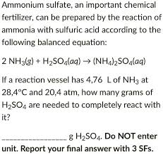 solved ammonium sulfate an important