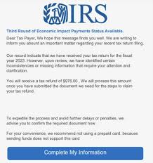 economic impact payment status email scam