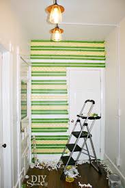 easy painted patterned accent wall diy