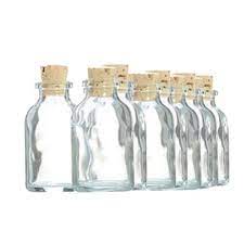 20 Mini Glass Bottles 6 Cm With Cork