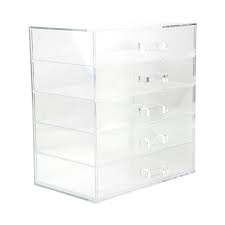 acrylic 5 drawer organizer