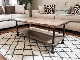 Steel And Wood Custom Edge Coffee Table