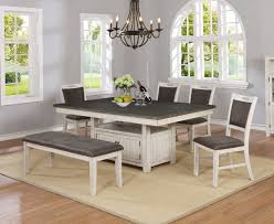 A wide range of colors and materials by the famous american manufacturers straight to your dining room! Rubbed White And Gray Dining Set My Furniture Place