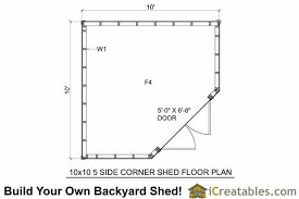 5 Sided Corner Storage Shed Floor Plans