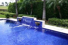 Glass Tile Waterfall Eclectic Pool