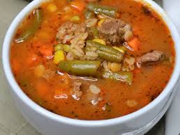 beef vegetable soup with barley