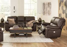 dark brown power reclining sofa set