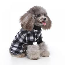 pet pajamas for dogs black white plaid