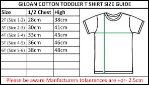 Gildan T Shirt Size Chart World Of Reference