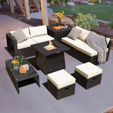 Costway 9 Piece Wicker Furniture Patio