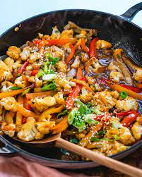 Slice the spring onions and diced the bell love your fried rice but on a ketogenic diet? Easy Cauliflower Stir Fry A Couple Cooks