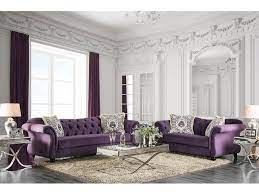 Antoinette Purple Sofa Set For