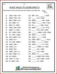 Place Value To 10 000 Math Place Value Worksheet 3rd Grade