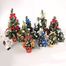 Mini Christmas Tree Decorations Desk Table Decor Small Party Ornaments Gift Christmas Decorations For Home New Year Traditional Christmas Decorations