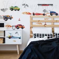 L And Stick Racing Car Wall Decals