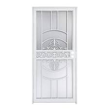 White Gloss Steel Storm Security Door