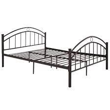 black queen size metal steel bed frame