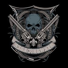 skull and gun custom t shirts tshirt