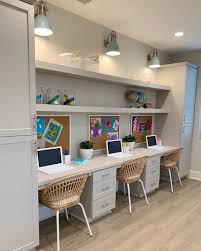 One thing i wanted for certain in the kids rooms was built ins. Homeschool Kids Desks Home Building For Kids Built In Desk