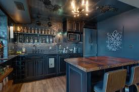 Steampunk Speakeasy Home Bar Design