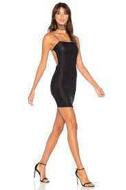 Motel Pilcher Dress Black Bandage Rib Women Motel Swimwear