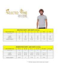 Polo Shirt Size Guide Men Women Boys And Girls