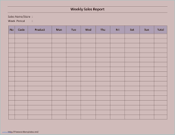 Daily Sales Report Template Excel Free Inspirational Weekly