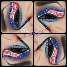 red white and blue makeup to have you