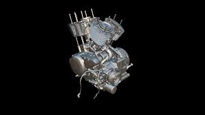 motorcycle engine hd free 3d model