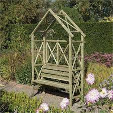Rowlinson Rustic 2 Seater Arbour Bench