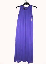 Msk Dress Sz 8 Plum Purple Sleeveless Full Length Evening